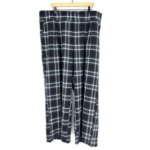 Torrid Wide Leg Pants Size 22 Black Purple Delilah Plaid High Rise Studio Crepe